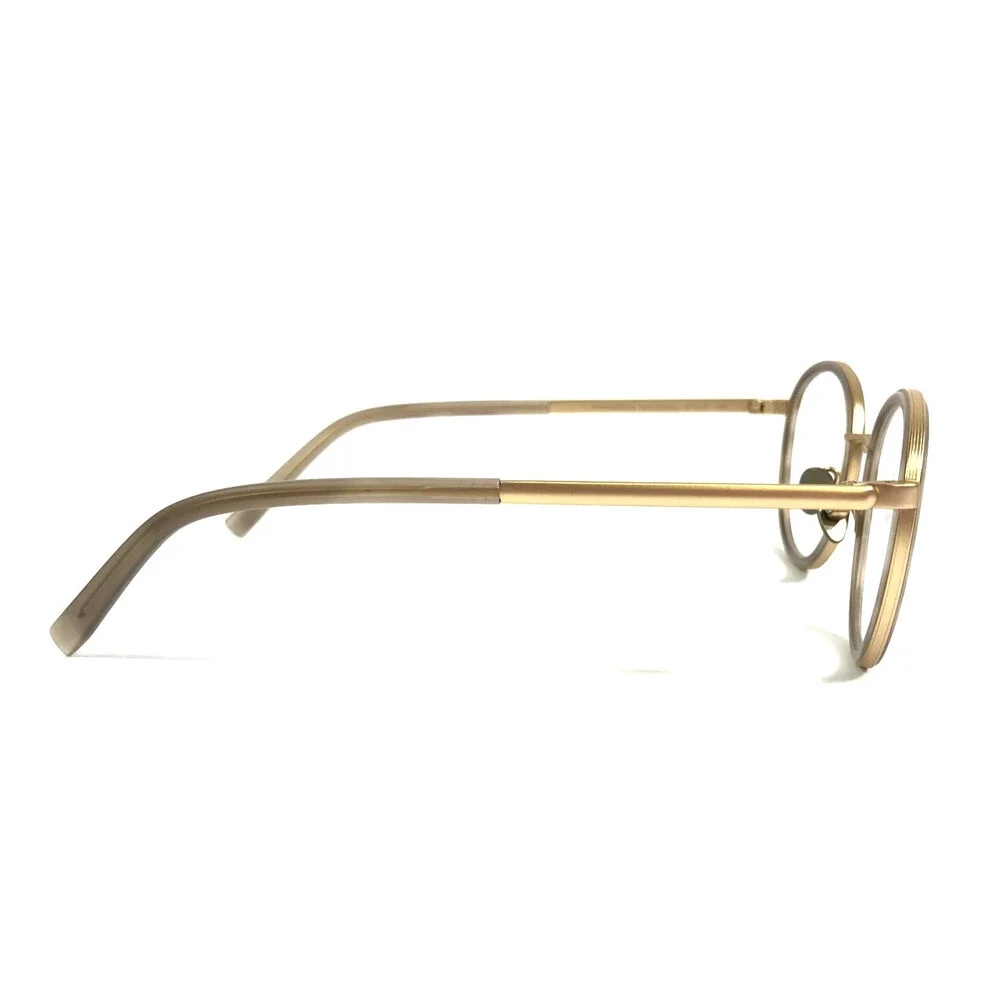 Tom Davies Eyeglasses Frames TD741 Col. 2209 Beige Horn Matte Gold 47-19-140